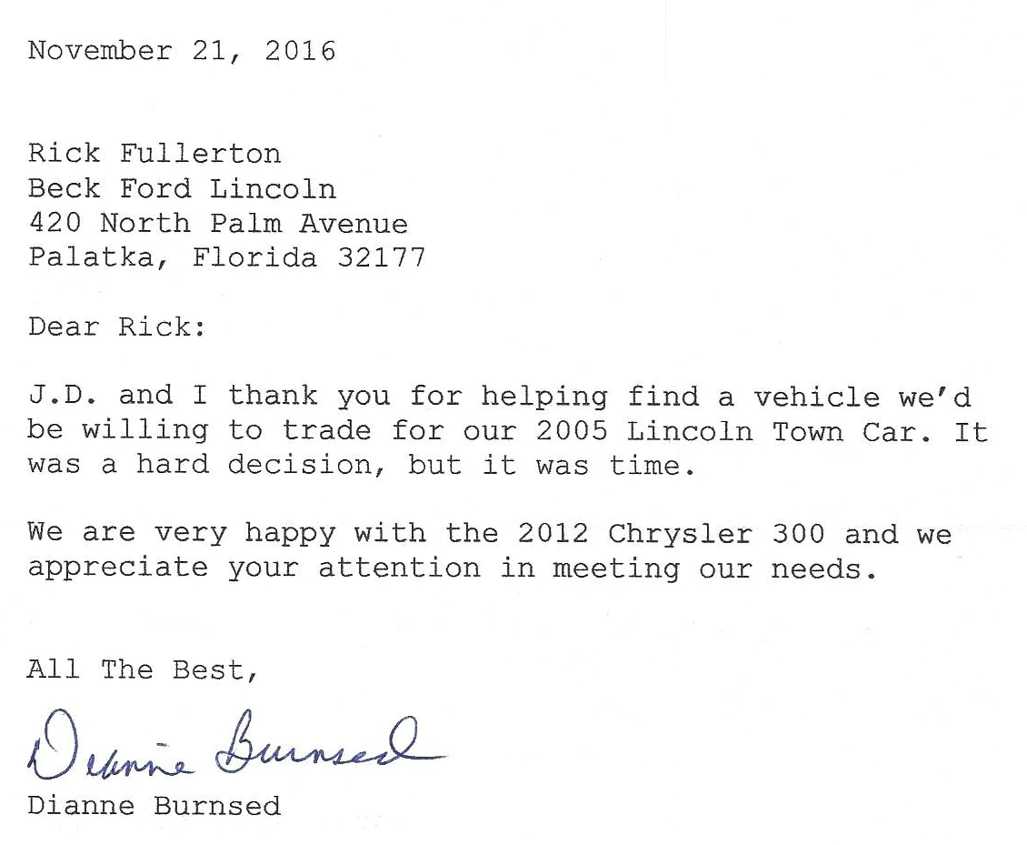 Customer Review | Beck Ford in Palatka FL